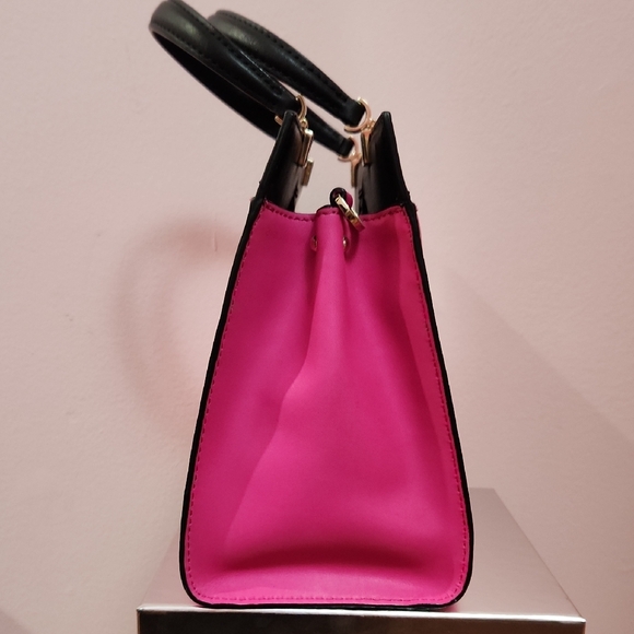 Kate Spade Pink and Black Satchel with Bow - Picture 4 of 15